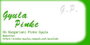 gyula pinke business card